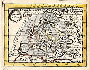 1663 Duval Antique Map of Europe