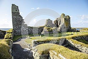 The 16C `New Hall`, Jarlshof, Shetland