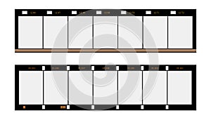 16mm format filmstrip, picture frames,