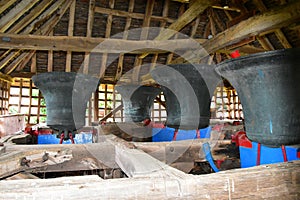 16th Century Bells, St Mary`s Church, East Bergholt, Suffolk, UK