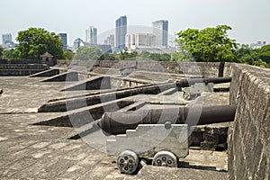16th century build fortress Intramuros and cannons