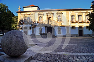 16th-century Santa Clara Convent, facade with Baroque style elements, Guimaraes, Portugal