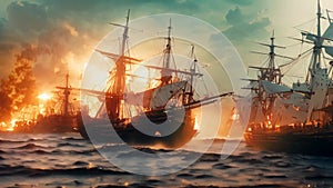 16th century sea battle in naval war