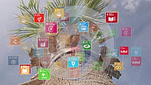 17 Global Goals Concept Earth Plexus Design Motion Graphic Animation