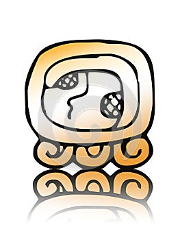 17 Kaban - maya calendar seal vector photo