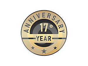 17 years anniversary image vector logotype