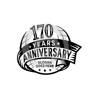 170 years anniversary design template. Anniversary vector and illustration. 170th logo.