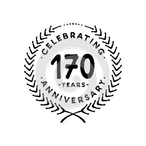170 years design template. 170th vector and illustration
