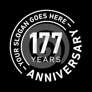 177 Years Anniversary Celebration Design Template. Anniversary vector and illustration. 177 years logo.