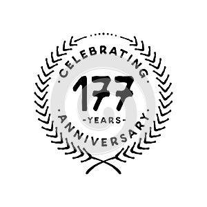 177 years design template. 177th vector and illustration