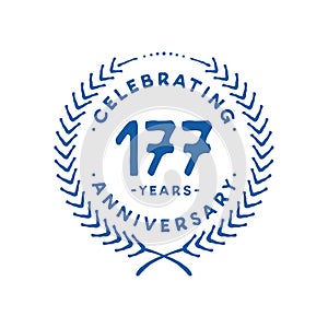 177 years design template. 177th vector and illustration