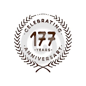 177 years design template. 177th vector and illustration