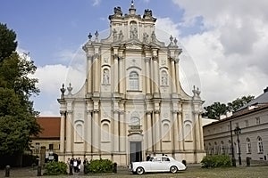 17th century Rococo Catholic church in Warsaw, Poland