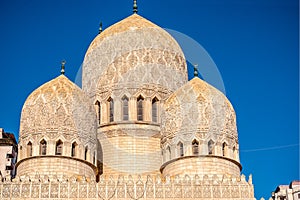 18/11/2018 Alexandria, Egypt, Elements of dÃ©cor on the domes of the incredibly beautiful mosque Abo El Abass