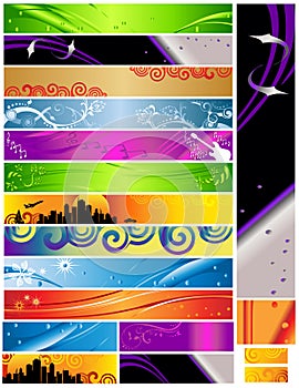 18 Banners multi themes and colors 468x60