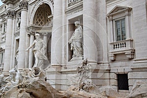 18-century Trevi Fountain in the ancient city of Rome, Italy