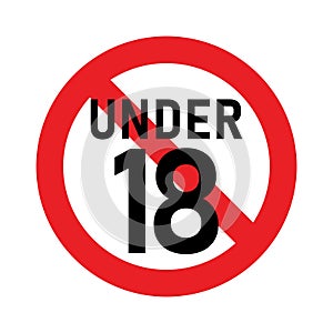 18 plus sign age restrictions.
