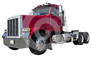 18 Wheeler Semi Tractor Trailer Truck Isolated