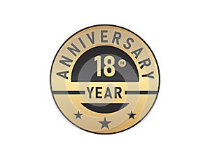 18 years anniversary image vector logotype