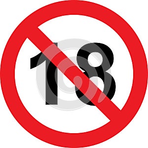 18 years limitation sign