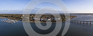 180 degree panorama of Beaufort, South Carolina.