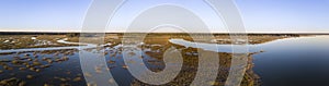 180 degree panorama of coastal estuary in South Carolina