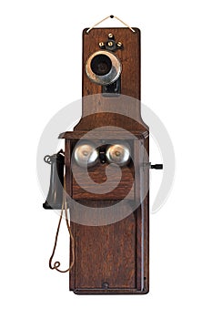 1800s Fiddleback Wall Telephone