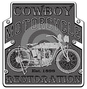 1800s Style motorcycle restoration Logo