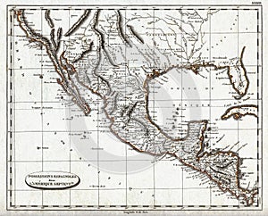 1804 Pinkerton Map of Colonial Mexico and Spanish America