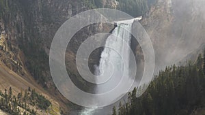 180p conformed to 30p slow motion clip of lower falls in yellowstone national park