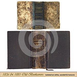 1836 & 1881 old bookcovers photo