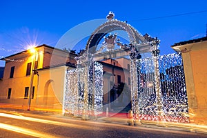 1840s Decorated gate at Christmas time in Follonica, Italy