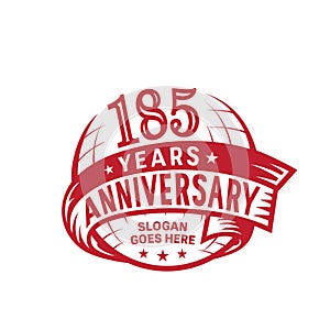 185 years anniversary design template. Anniversary vector and illustration. 185th logo.