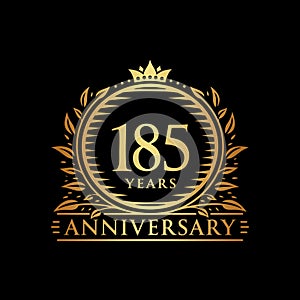 185 years celebrating anniversary design template. 185th anniversary logo. Vector and illustration.