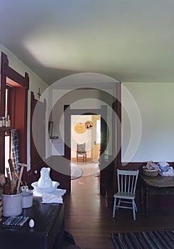 1850`s Kitchen with Wash Basin and Pitcher