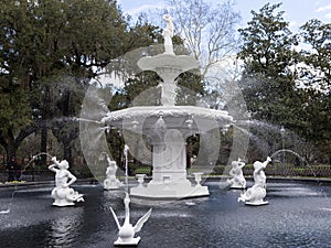 The 1858 iconic Forsyth Park white Fountain