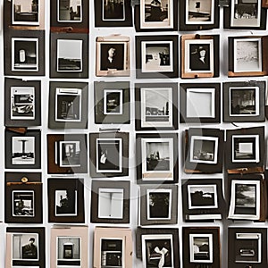 1858 Vintage Polaroid Photos: A retro and vintage-inspired background featuring vintage Polaroid photos, film frames, and retro