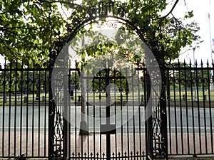 1870 Gate, Harvard Yard, Harvard University, Cambridge, Massachusetts, USA