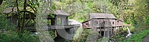 1876 Grist Mill & Covered Bridge Panorama