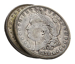 1878 antique Morgan silver dollar dollars coins