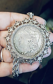 1887 Morgan Silver Dollar Necklace