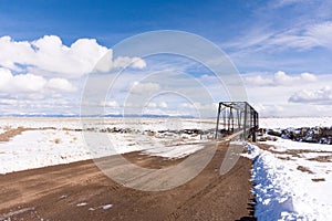 1892 Wrought Iron Bridge spanning the Rio Grande, Colorado.