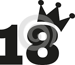 18th Birthday number crown