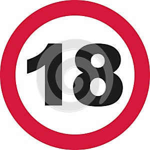 18th Birthday - traffic sign