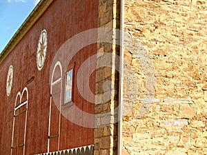 18th Century Bank Barn with Hex Signs in Pennsylvania