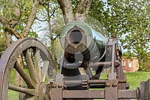 18th century cannon in the sea fortress Suomenlinna