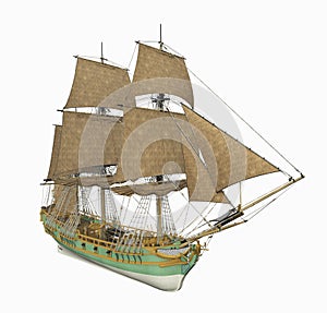 18th century corvette ship