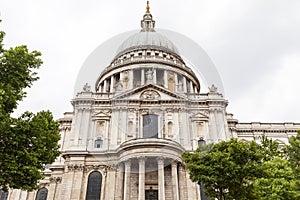 18th century St Paul Cathedral, London, United Kingdom.