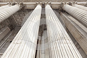 18th century St Paul Cathedral, majestic columns, London, United Kingdom