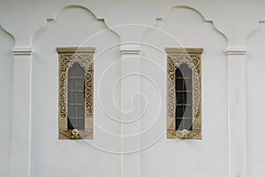 18th century style windows frame and decoration